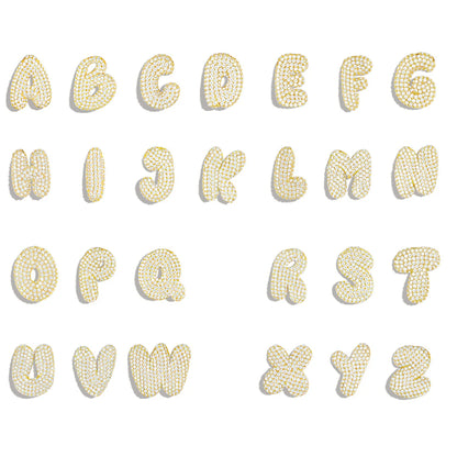 14K Gold Plated Bubble Letter Necklace